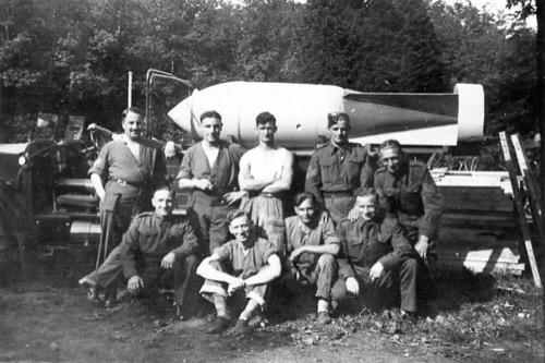 Walter with his bomb disposal team.