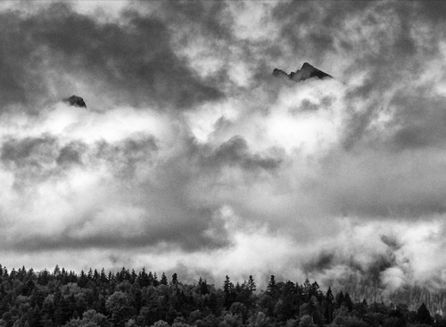Mountains behind cloud. Obersalzberg, Bavaria, Germany. © Simon Jones. Mountains behind cloud. Obersalzberg, Bavaria, Germany.