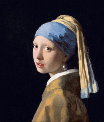 Girl with a pearl earring by Johannes Vermeer (1632-1675).
